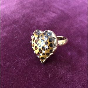Betsey Johnson Leopard Cocktail Ring